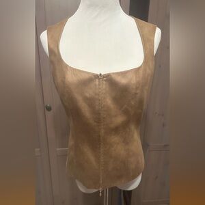Anne Fontaine suede like vest , size m